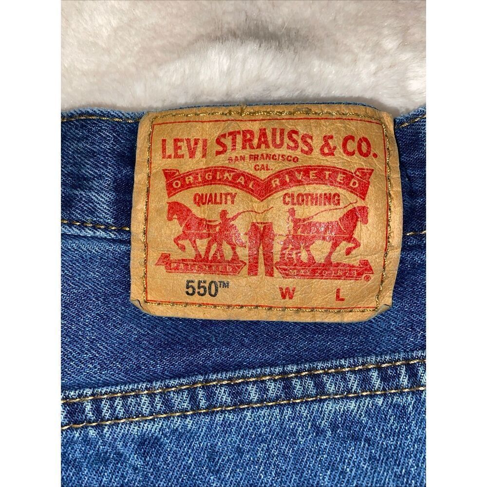 Men's Levi's Strauss 550 Relaxed Fit Denim Blue Jeans 44x29 Medium Wash - Picture 3 of 8